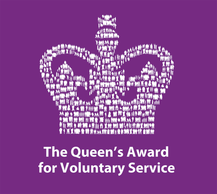 The Queen's Award for Voluntary Service logo.